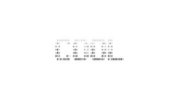 Cool ascii animation loop on white background. Ascii code art symbols typewriter in and out effect with looped motion. video