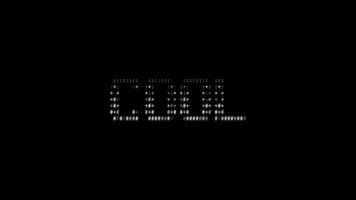 Cool ascii animation loop on black background. Ascii code art symbols typewriter in and out effect with looped motion. video