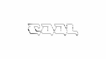 cool ascii animation sur blanc Contexte. ascii art code symboles avec brillant et étincelant scintille effet toile de fond. attrayant attention promo. video