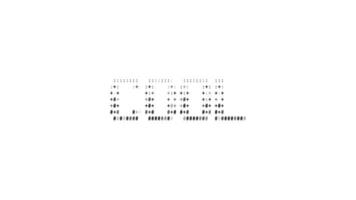 Cool ascii animation on white background. Ascii art code symbols with shining and glittering sparkles effect backdrop. Attractive attention promo. video