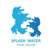 splash water logo vector icon illustration design