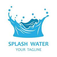 splash water logo vector icon illustration design