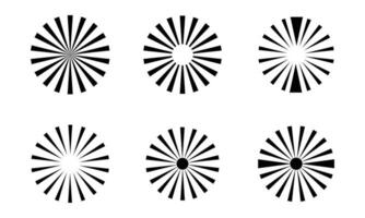 Sunburst Vector Icon And Shape Collection.