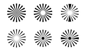 Sunburst Vector Icon And Shape Collection.