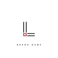 Abstract L letter modern initial lettermarks logo design vector