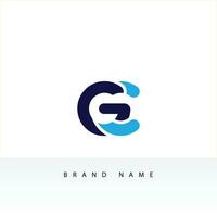 Alphabet letters Initials Monogram logo GC, GC INITIAL, GC letter vector