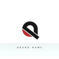 Simple Initial Letter Q Logo isolated on Double Background. Usable for Business and Branding Logos. Flat Vector Logo Design Template Element.