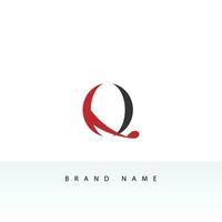 Simple Initial Letter Q Logo isolated on Double Background. Usable for Business and Branding Logos. Flat Vector Logo Design Template Element.