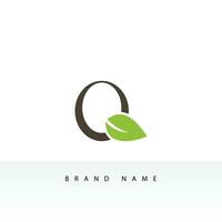 Simple Initial Letter Q Logo isolated on Double Background. Usable for Business and Branding Logos. Flat Vector Logo Design Template Element.