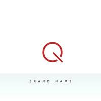 Simple Initial Letter Q Logo isolated on Double Background. Usable for Business and Branding Logos. Flat Vector Logo Design Template Element.