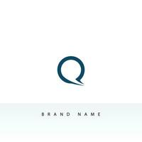 Simple Initial Letter Q Logo isolated on Double Background. Usable for Business and Branding Logos. Flat Vector Logo Design Template Element.