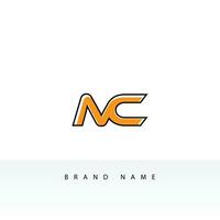 Initial Letter NC Logo Design Monogram Creative Modern Sign Symbol Icon vector