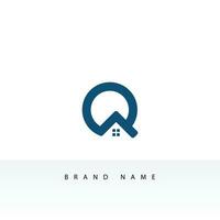 Simple Initial Letter Q Logo isolated on Double Background. Usable for Business and Branding Logos. Flat Vector Logo Design Template Element.