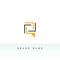 Simple Initial Letter Q Logo isolated on Double Background. Usable for Business and Branding Logos. Flat Vector Logo Design Template Element.