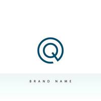 Simple Initial Letter Q Logo isolated on Double Background. Usable for Business and Branding Logos. Flat Vector Logo Design Template Element.