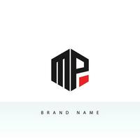 Alphabet letters Initials Monogram logo MP PM M P vector