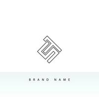 Creative and Minimalist Letter ST TS Logo Design Icon, Editable in Vector Format in Black and White Color