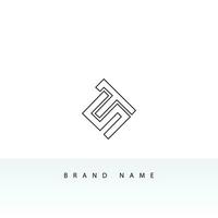 Creative and Minimalist Letter ST TS Logo Design Icon, Editable in Vector Format in Black and White Color