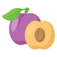 Visually appealing icon of plum in modern style, ready to use icon vector