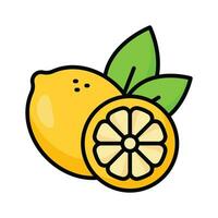 An icon of lemon in modern design style, trendy vector