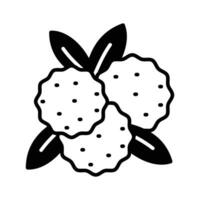 Bayberry vector design in modern design style, Myrica, yangmei, candleberry, sweet gale, or wax myrtle berry icon