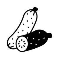 An amazing icon of cucumber in modern design style, healthy and organic food vector