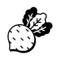 Beautifully designed icon of beetroot, healthy root vegetable vector