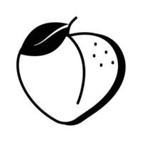 High quality icon of peach, delicious peach vector design, healthy food
