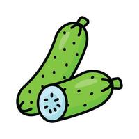 un increíble icono de Pepino en moderno diseño estilo, sano y orgánico comida vector