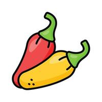 Chillies vector design, hot pepper icon design, ready to use