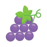 Bunch of sweet berries, icon of grapes, natural antioxidant fruit vector