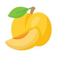 High quality icon of peach, delicious peach vector design, healthy food