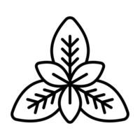 Fresh basil leaves vector design, isolated on white background