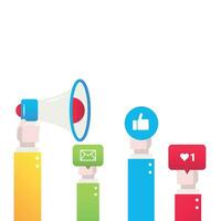 Social media and advertising illustration vector