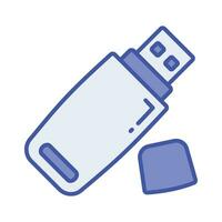 Universal serial bus, modern flat icon of usb, external storage device vector