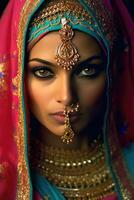 AI generated Arabian Princess Closeup photo