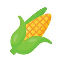 hermosa icono de maíz Listo a usar, sano comida vector