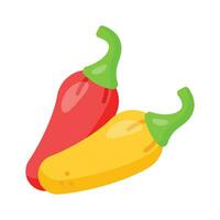 chiles vector diseño, caliente pimienta icono diseño, Listo a utilizar