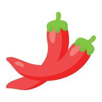 Chillies vector design, hot pepper icon design, ready to use