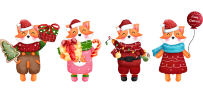 festivo bebê corgi dentro aguarela ilustração. adorável Natal animais clipart para cartões e decorações. png