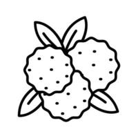 Bayberry vector design in modern design style, Myrica, yangmei, candleberry, sweet gale, or wax myrtle berry icon