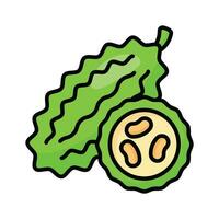 Bitter gourd vector design in modern design style