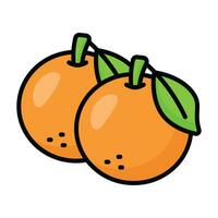 orgánico fruta, tener un Mira a esta hermosamente diseñado icono de naranjas vector