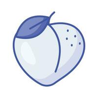 High quality icon of peach, delicious peach vector design, healthy food