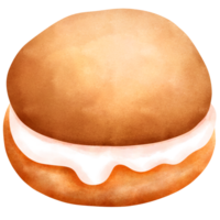 vattenfärg pumpa whoopie paj clipart.tacksägelse efterrätt dekoration. png