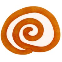 acquerello carota svizzero rotolo torta clipart.ringraziamento dolce decorazione. png