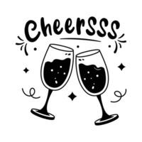 Get your hands on this visually appealing sticker of cheers, toasting, wine glasses vector