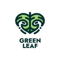 green leaf nature logo concept design illustration vector