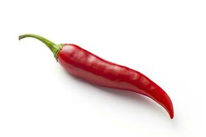 AI generated A Red chili pepper is isolated on a white background. AI Generated photo