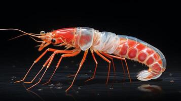 AI generated hyper realistic illustrations of Banded boxer shrimp photo